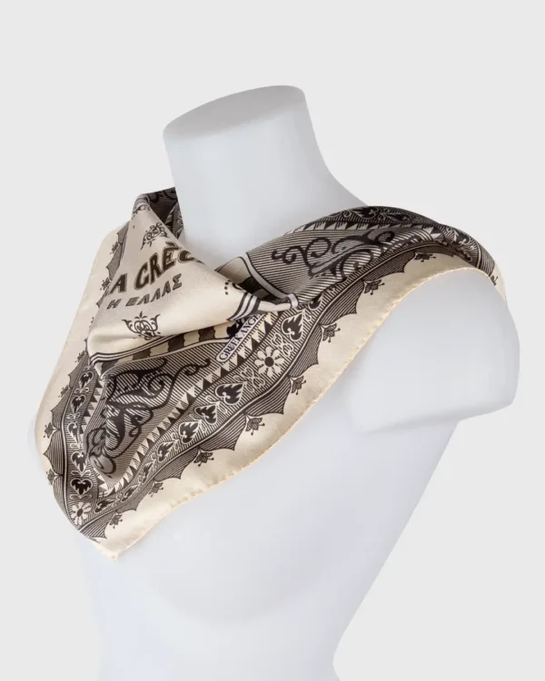 La Grece Silk Scarf double face print - Image 2