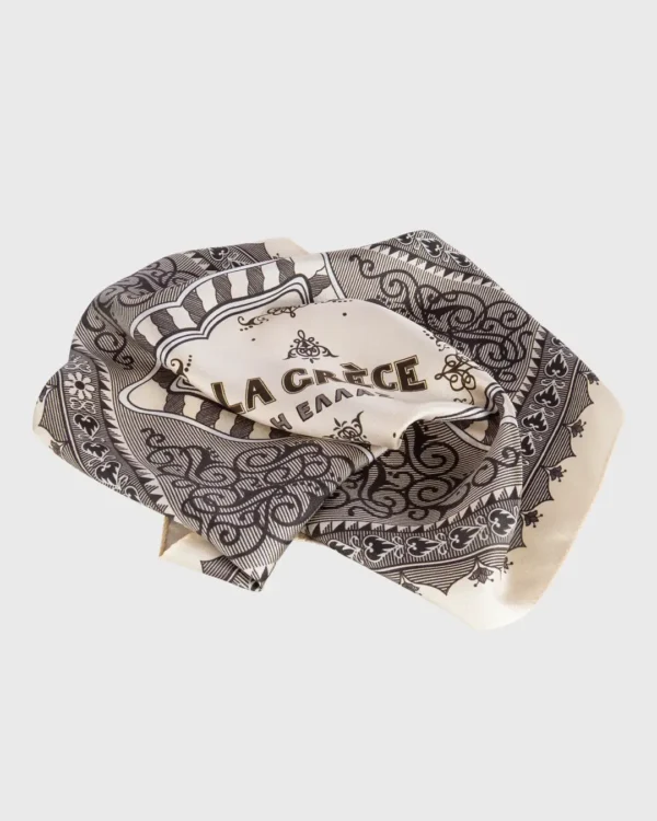 La Grece Silk Scarf double face print - Image 4