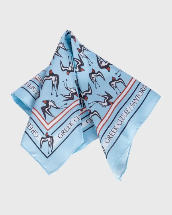 Santorini Spring Silk Scarf double face print - Image 5