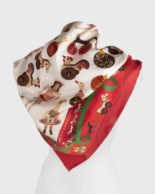 Greek Toy Story Silk Scarf - Image 2