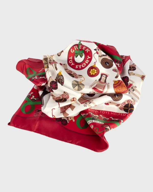 Greek Toy Story Silk Scarf - Image 5