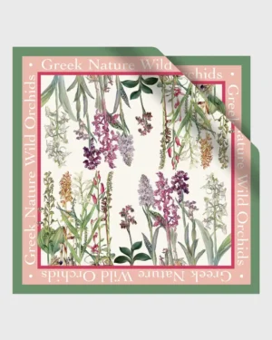 Orchids of Greece Silk Scarf double face print