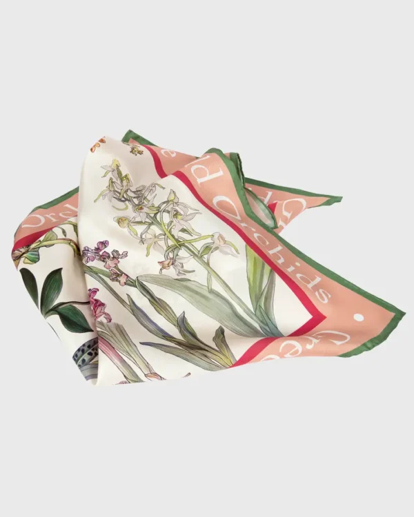 Orchids of Greece Silk Scarf double face print - Image 3
