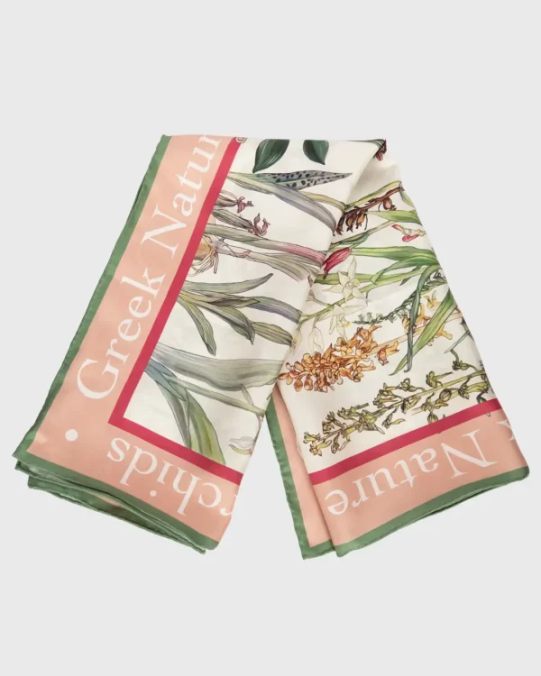 Orchids of Greece Silk Scarf double face print - Image 4