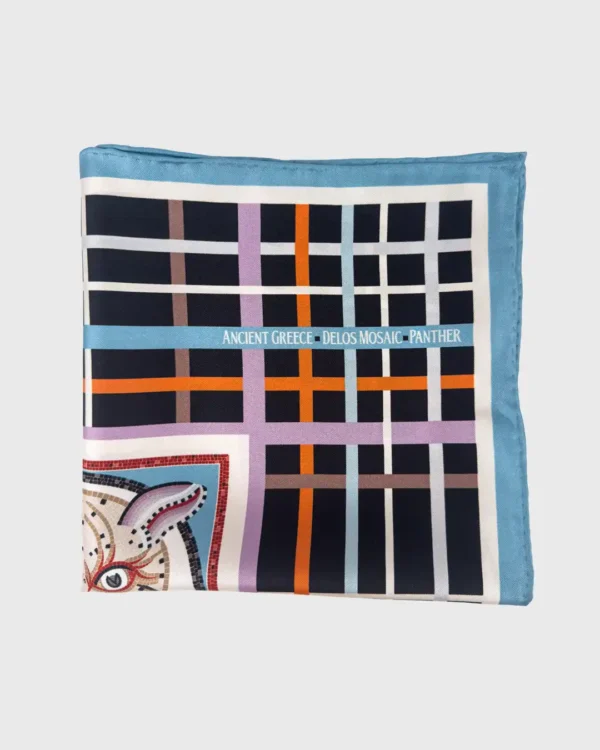 Ancient Greece Delos Mosaic Silk Scarf double face print - Image 4