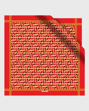 Greek Folk Art Silk Scarf double face print