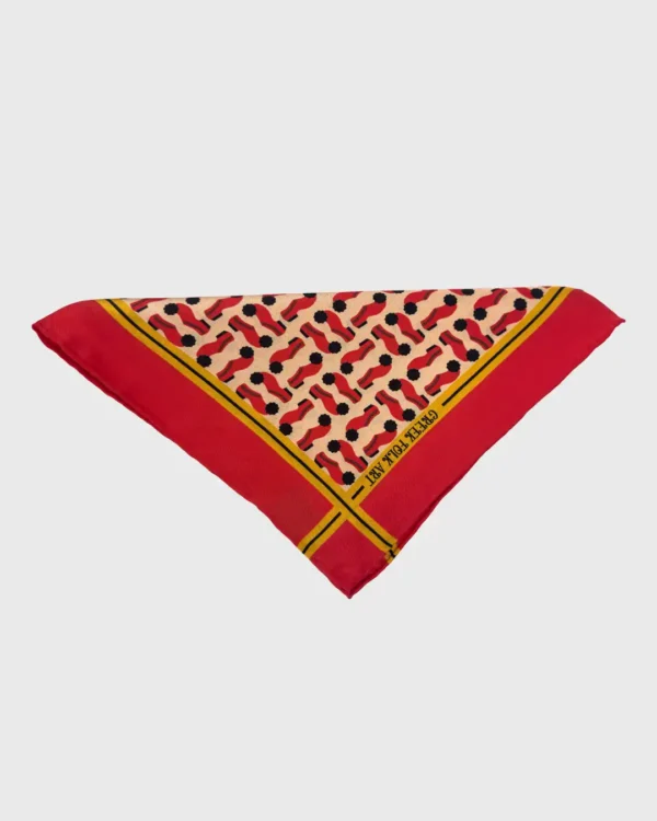 Greek Folk Art Silk Scarf double face print - Image 6