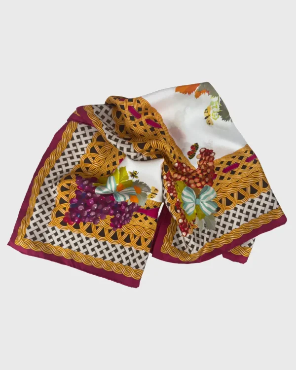Grecian Grapes Silk Scarf double face print - Image 3