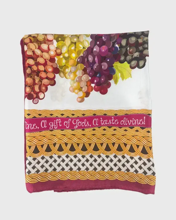 Grecian Grapes Silk Scarf double face print - Image 6