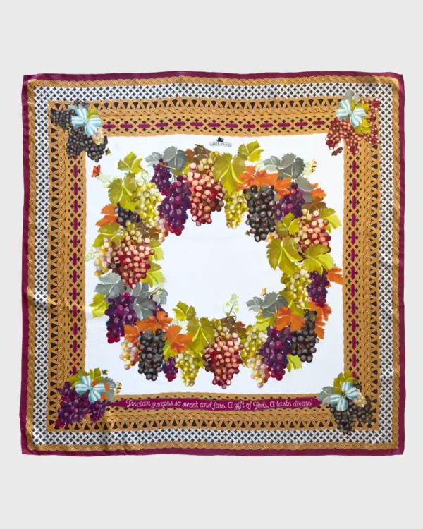 Grecian Grapes Silk Scarf double face print - Image 7