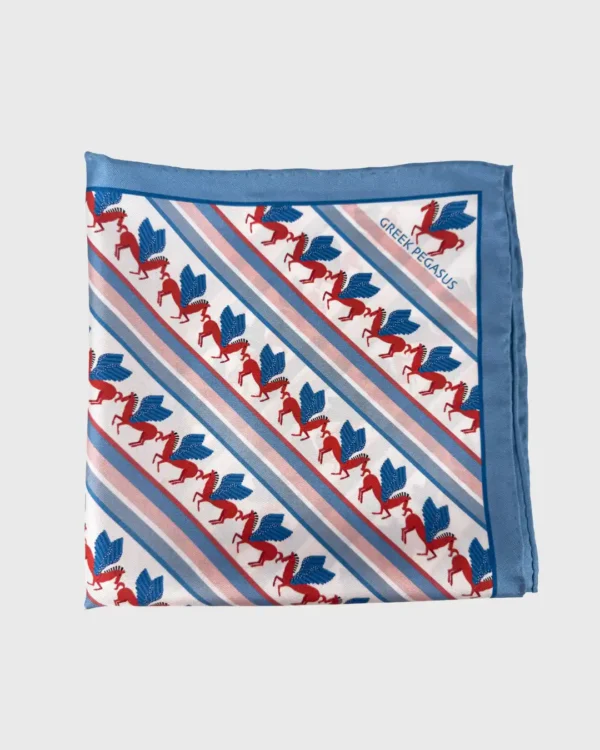 Greek Pegasus Silk Scarf double face print - Image 3