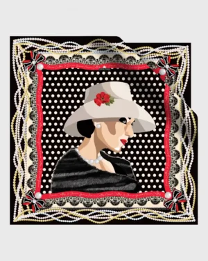 Maria Callas Silk Scarf double face print