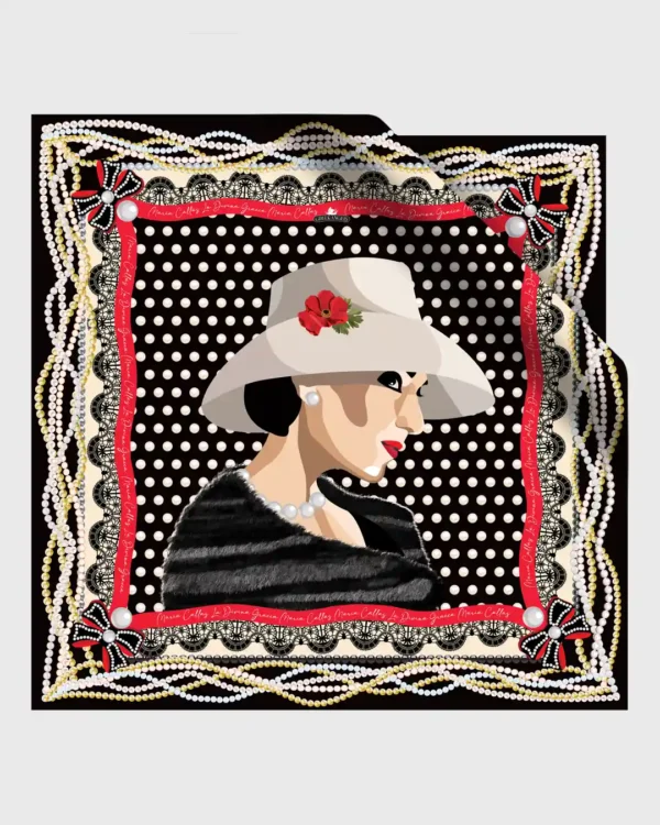 Maria Callas Silk Scarf double face print
