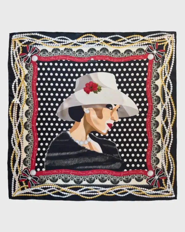 Maria Callas Silk Scarf double face print - Image 7