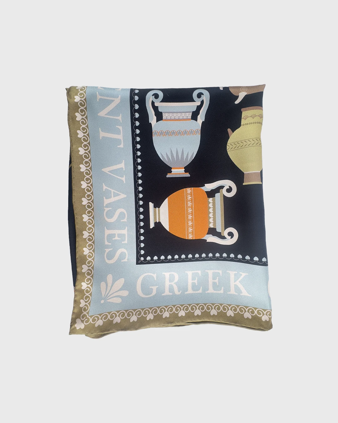 Greek Ancient Vases Silk Scarf double face print - Image 7