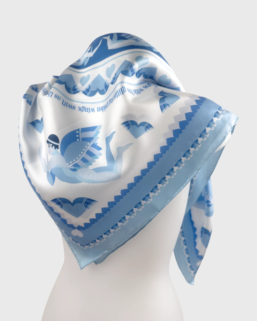 Greek Angels Silk Scarf double face print - Image 2