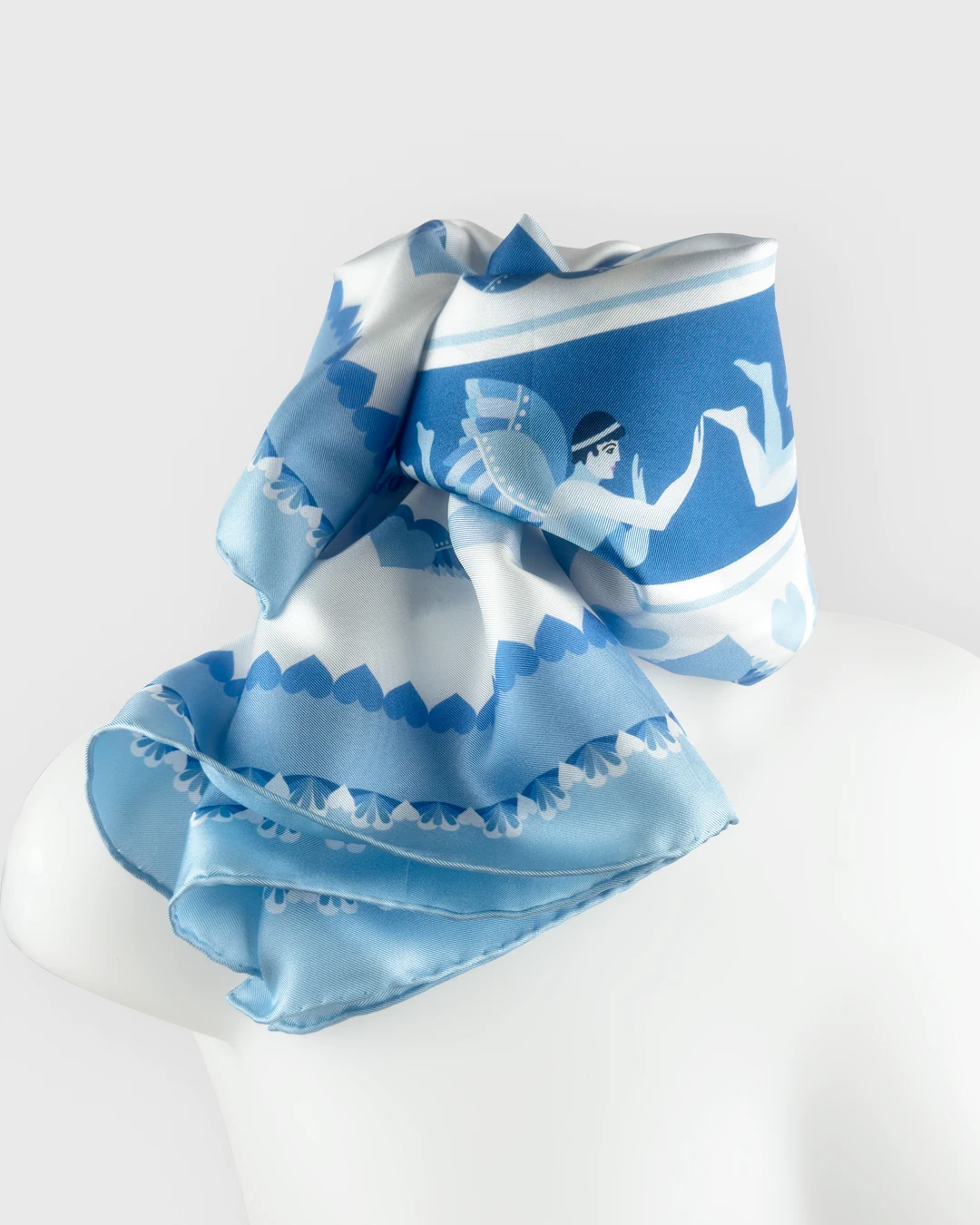 Greek Angels Silk Scarf double face print - Image 4