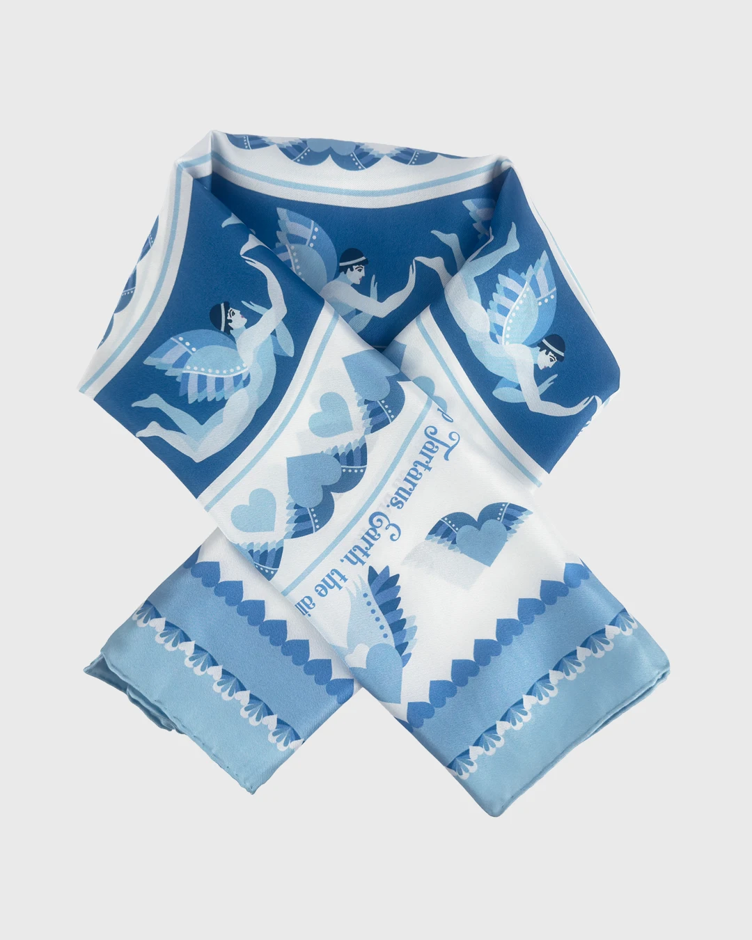 Greek Angels Silk Scarf double face print - Image 6