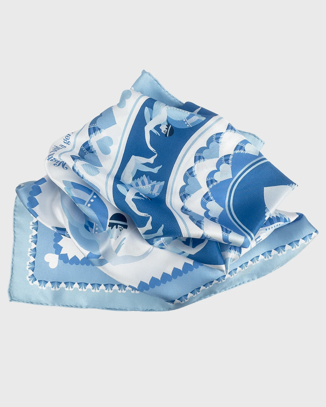 Greek Angels Silk Scarf double face print - Image 7