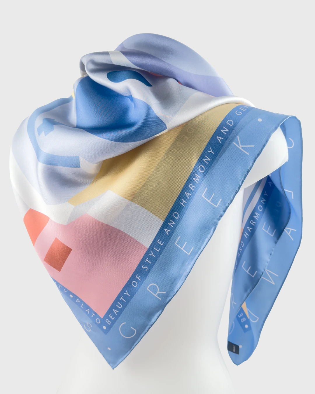 Greek Islands Silk Scarf double face print - Image 2