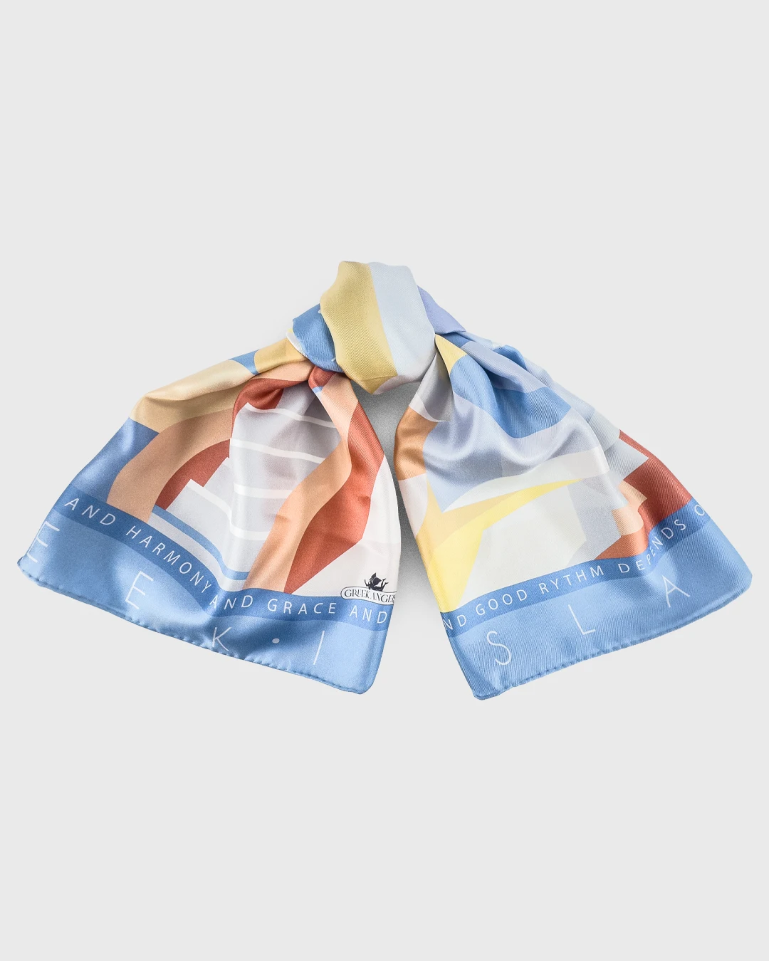 Greek Islands Silk Scarf double face print - Image 4