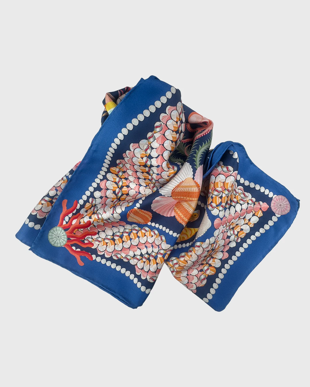 Minoan Marine Dark Silk Scarf double face print - Image 5