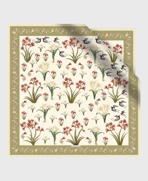 Minoan Bloom Silk Scarf